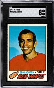 SGC 8 1977-78 Topps #70 Ed Giacomin Detroit Red Wings NO RESERVE! - Picture 1 of 2