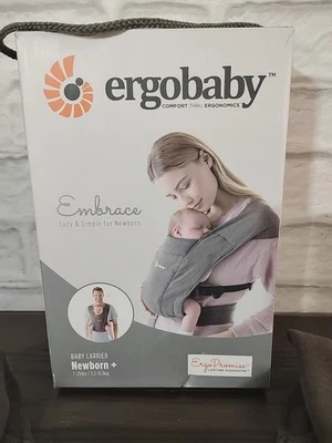 Portabebés Ergobaby Embrace tejido suave recién nacido - gris jaspeado Foto 1 de 4