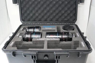 Kit de 3 lentes Sirui Venus Anamórficas montura E 1,6x marco completo 35 mm, 50 mm, 135 mm T2,9 Foto 1 de 4