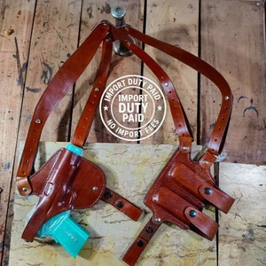Handcrafted Leather Shoulder Holster – Custom Fit for All Pistols & Revolvers - Picture 1 of 5