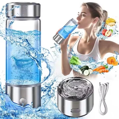 Hydrogen Rich Alkaline Water Ionizer Generator Bottle Cup Portable Mug 420ml USB - Image 1 of 4