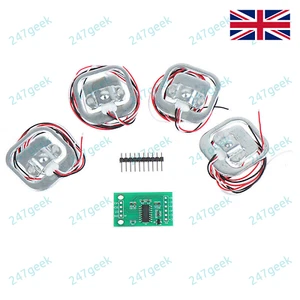 🇬🇧 4x 50Kg Load Cell Weighing Scale Sensor with HX711 for Arduino PIC - UK - Picture 1 of 11