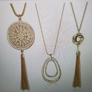 Neu! 3er Set Schmuck lange Halskette Anhänger  - Bild 1 von 1