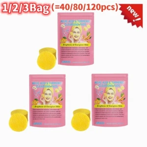 40/80/120PCS Turmeric Cleansing Pads, Kojic Acid And Turmeric Cleansing Pad - Picture 1 of 15