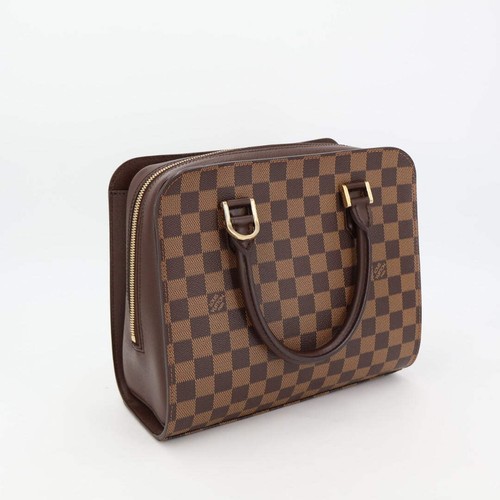 LOUIS VUITTON（LV） Louis Vuitton Triana N51155 Borsa a Mano Damier Ebene Tela Marrone Manico Superiore Autentica