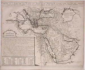 Mapa antiguo, Chatelain, mapa del imperio turco en Asia y África - Imagen 1 de 1
