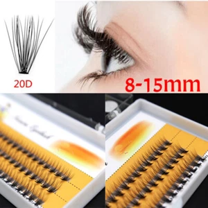 60 Clusters False Eyelashes Flare Individual Eye Lashes Extension C Curl Knot  ^ - Picture 1 of 19