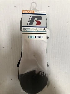 COOL FORCE - MEN - 3 PACK - no show SOCKS - SIZE 6-12 White/Grey (2-FD-38) - Picture 1 of 5