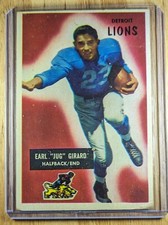1955 Bowman Earl Jug Girard football card Detroit Lions NFL #15