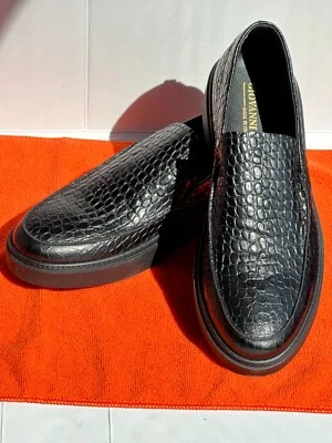 $664.00 GIOVANNI CONTI Men's Calf Leather Loafer 10 US/43 EU BLack Made in ITALY - Image 1 of 4