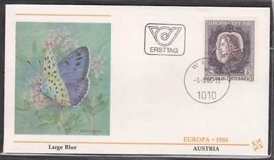 AUSTRIA 1985 FLEETWOOD FIRST DAY COVER EUROPA MUSIC + BUTTERFLY CACHET - Image 1 of 2