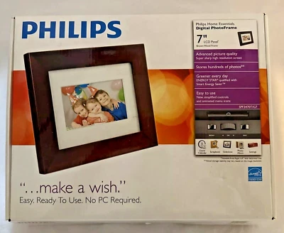 Philips Home Essentials 7 in. LCD Digital Photo Frame Brown (SPF3470/G7) - Image 1 of 4