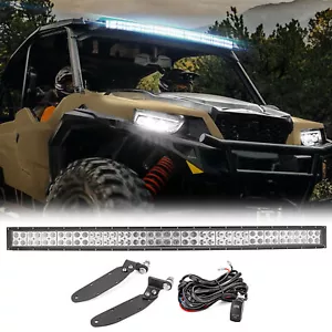 For Polaris General 4 1000 42" Curved LED Light Bar Windshield Roof Bracket Kits - Picture 1 of 9