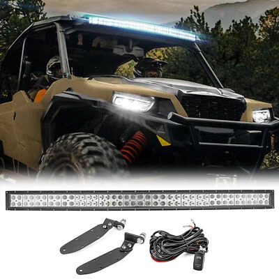 For Polaris General 4 1000 42" Curved LED Light Bar Windshield Roof Bracket Kits - Image 1 of 4