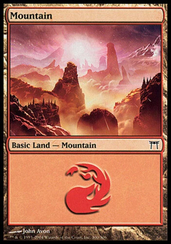 Mountain (300) - Foil ~ Lightly Played Champions of Kamigawa MTG Magic UltimateM - Image 1 of 1