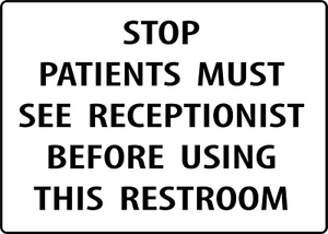 STOP PATIENTEN MUST SEE REZEPTIONIST | Selbstklebendes Vinylschild Aufkleber - Bild 1 von 4