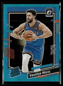 2023-24 OPTIC AQUA /249RATED ROOKIE VASILIJE MICIC THUNDER - Bild 1 von 1
