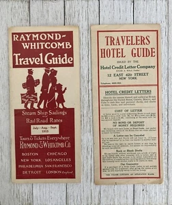 Antique 1915 Raymond Whitcomb Travel Guide Steam Ship Sailings & Rail Road Rates - Picture 1 of 5