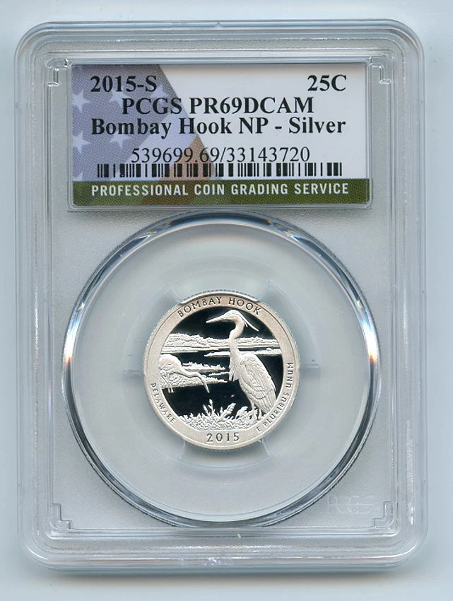 2015 S 25C Silver Bombay Hook Quarter PCGS PR69DCAM - Image 1 of 1