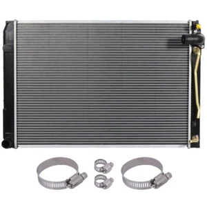 For 2005-2006 Toyota Sienna Aluminum Radiator w/ Universal Oil Hose Clamps Kit - Picture 1 of 8
