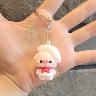 Lindo Llavero Cerdo Lindo Animal Artista Jefe Llavero Bolso Dije Llavero Regalo Foto 1 de 2