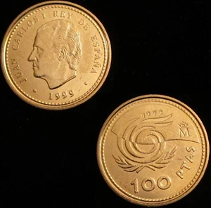 *GUTSE* JCI-9, 100 PESETAS 1999 VTE. *PERLAS UNIDAS*, LIS REVERSO, SIN CIRCULAR. - Picture 1 of 1