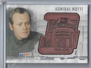 Star Wars 2017 Masterwork Droid Medallion DM-AM 117/150 Admiral Motti R2-Q5 GPC