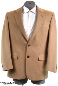 Jos A Bank Blazer Capelli Cammello Uomo Marrone 2 Btn Cappotto Sportivo 42L - Foto 1 di 10