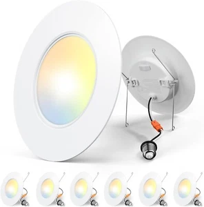 Amico 6er Pack 6 Zoll 5CCT Ultradünne LED Deckeneinbauleuchte mit Anschlussdose - Bild 1 von 6