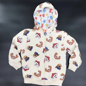 Paw Patrol Sweatshirt Hoodie Kids Tan With Paw Patrol Print Full Zip Size 7 NWOT - Picture 1 of 15
