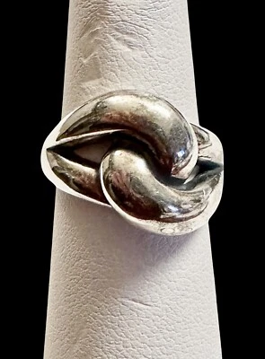 Anillo Vintage Retirado Firmado James Avery Nudo Entrelazado Esterlina 925 Talla 5 Foto 1 de 4