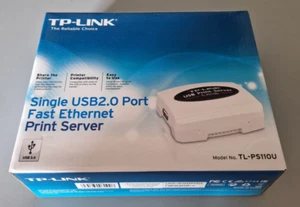 TP-LINK TL-PS110U Single USB2.0 Port Fast Ethernet Print Server - as NEW IN BOX - Imagen 1 de 2
