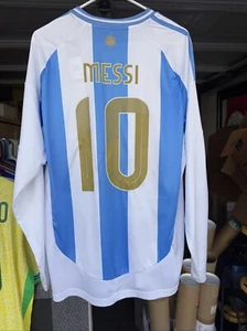 MESSI ARGENTINA New Men's HOME Shirt Kit Camiseta Jersey - Size XL And L/S NWT - Picture 1 of 11