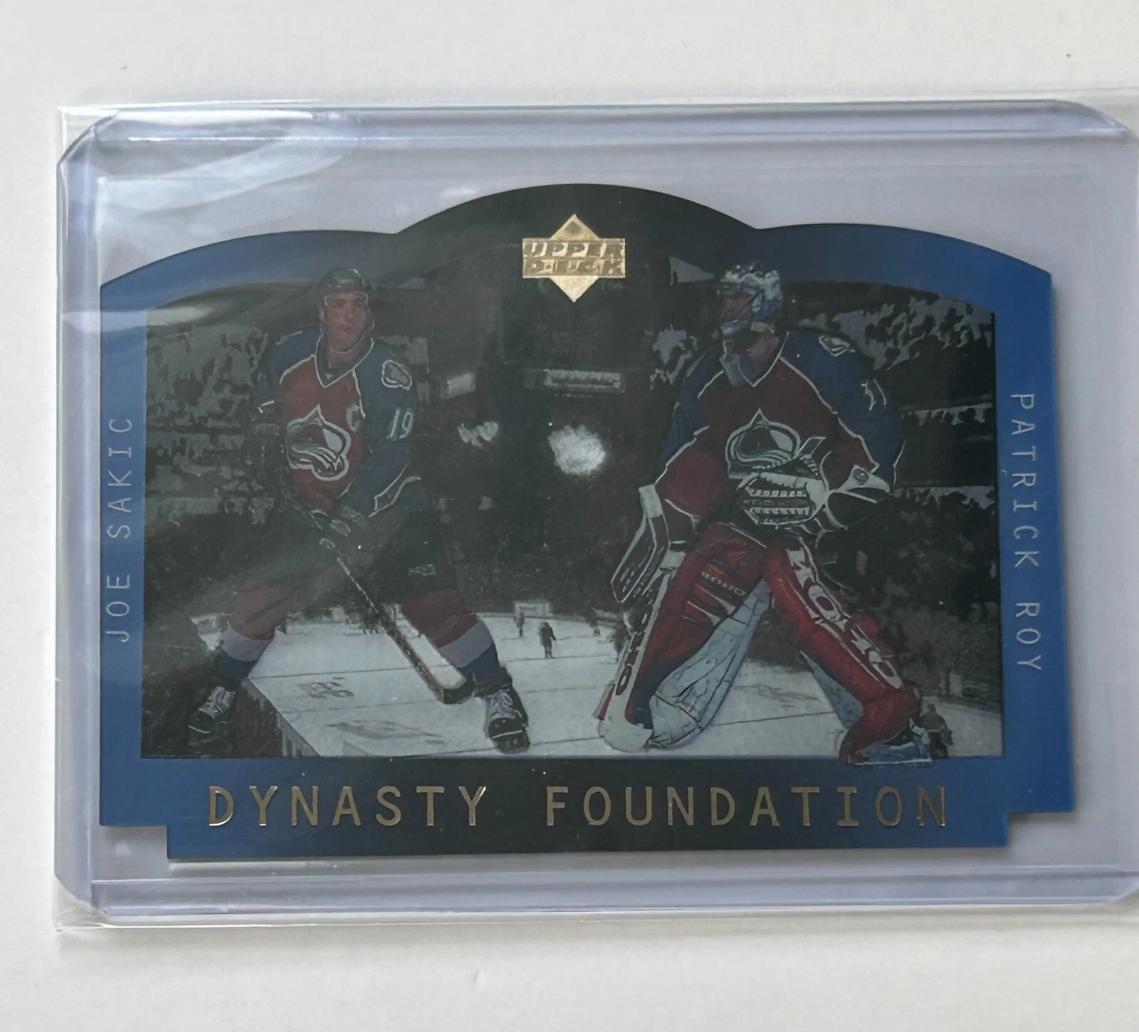 1996-97 Upper Deck Ice Stanley Cup Foundation Dynasty #S5 Joe Sakic/Patrick Roy