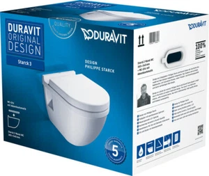 Duravit Starck 3 SET Wand-WC inkl. WC-Sitz mit Absenkautomatik, weiss, - Bild 1 von 2