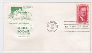 TurtlesTradingPost- Herbert Hoover #1269 - 1965 - FDC House of Farnam Cachet - Picture 1 of 1