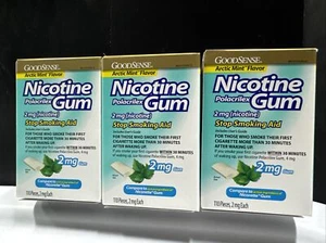 3x GoodSense Nicotine Gum•2 mg•110 pcs/ea.•Artic Mint *Please look at date photo - Picture 1 of 7
