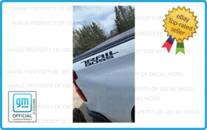 Silverado TRAIL BOSS decals side stickers graphic matte black blackout - Picture 1 of 4