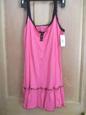 NEW BETSEY JOHNSON PJs M SLEEPWEAR Pinky Slip Pajamas Loungewear  - Image 1 of 4