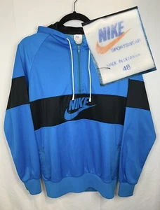 VTG Nike 1980's Hoodie Jacket Pullover 48 Made in Denmark OG Top Rare 70's Zip - Picture 1 of 10