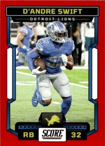 D�Andre Swift 2023 Score Football - Red #82 - Detroit Lions - Picture 1 of 2