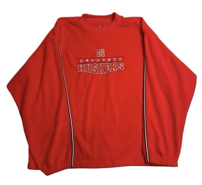 Nebraska Huskers College Football Vintage Red Pullover Sweatshirt Fleece 2X - Image 1 of 4