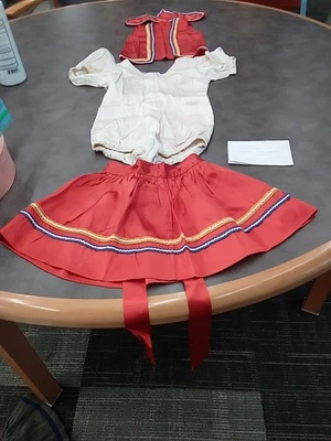 Vintage Early 1940s Girls Size 4 5 Dance Costume Satin Dress  - Image 1 of 4