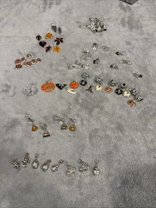 Lot Of 48 Charms Halloween/Leaves/Easter/Purses/Bling And A Handful Of Spacers - Picture 1 of 23