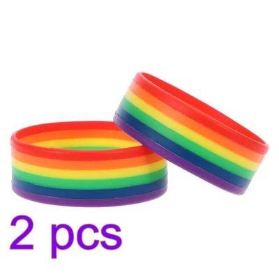  4 Stück Silikonarmband, farbiger Armreif für Schwule und Lesben, modisches, - Bild 1 von 4