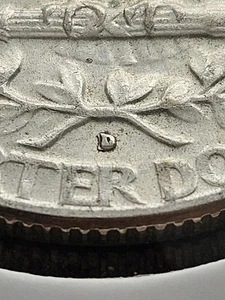 1964-D Quarter RPM Mint Mark D/D Error Coin Double Struck - Picture 1 of 5