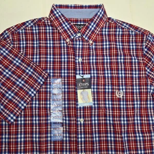 Chaps Ralph Lauren Neu mit Etikett Herren Large Button Down Hemd rot blau weiß kariert adrett - Bild 1 von 9