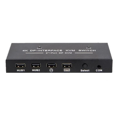 2 Port KVM Switch Dual Monitor Displayport 4K 60Hz KVM Switch 1 Monitors 2 PC - Image 1 of 4