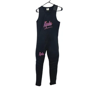 KUDA Vintage Wetsuit Jumpsuit L Black Sleeveless Full Body Diving Surf 80s Retro - Picture 1 of 10