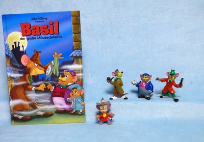 Basil der Mäusedetektiv komplette Serie 3 Disney Figuren Bully 1986  Sehr selten - Bild 1 von 4
